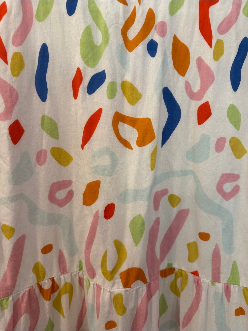 THML Multicolor Abstract Print White Maxi Dress “Slash of Color” - Picture 4 of 4